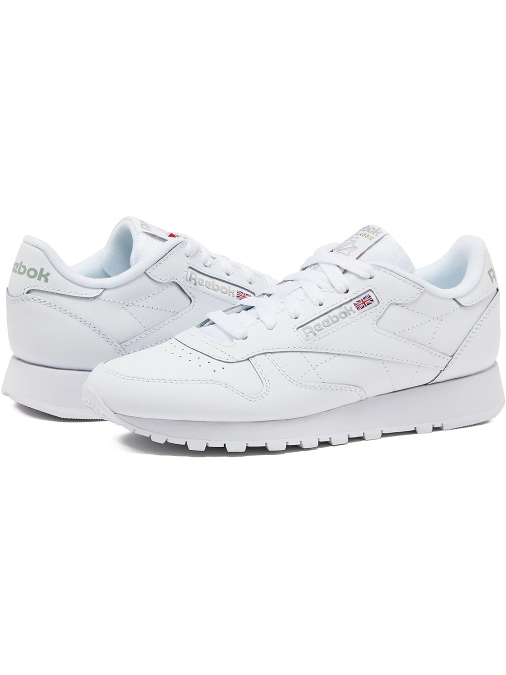 reebok classic white leather sneaker